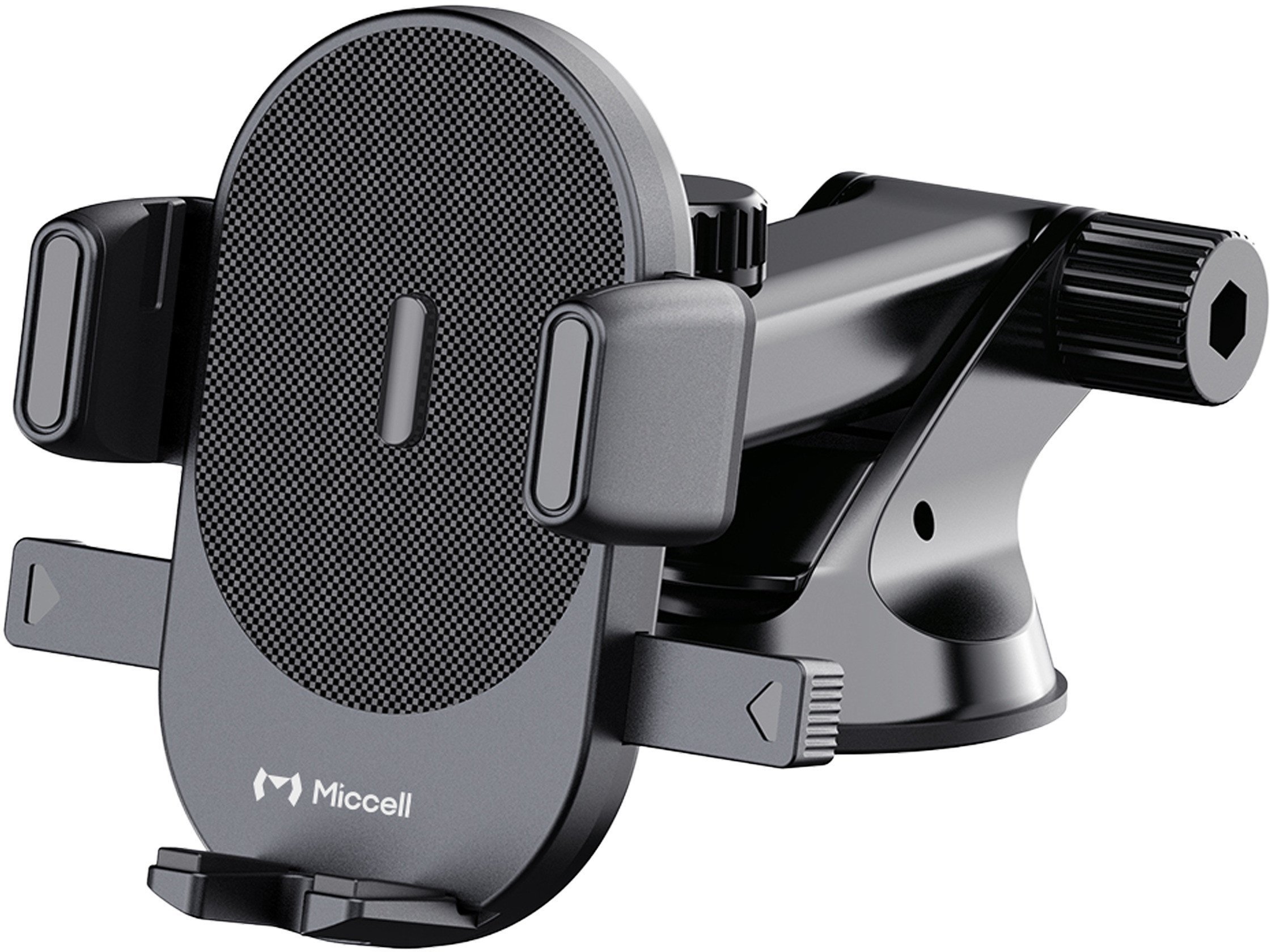 Uchwyt samochodowy Miccell VQ-CH09, szyba/kokpit, zaciskowy, czarny