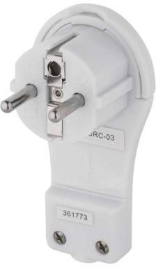 Emos Wtyczka kątowa ultra płaska 16A 2P+Z 250V z uchwytem biała P0066 - P0066