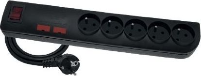Listwa zasilająca Elgotech PSF2 przeciwprzepięciowa 5 gniazd 3 m czarna (PSF2-503-2)