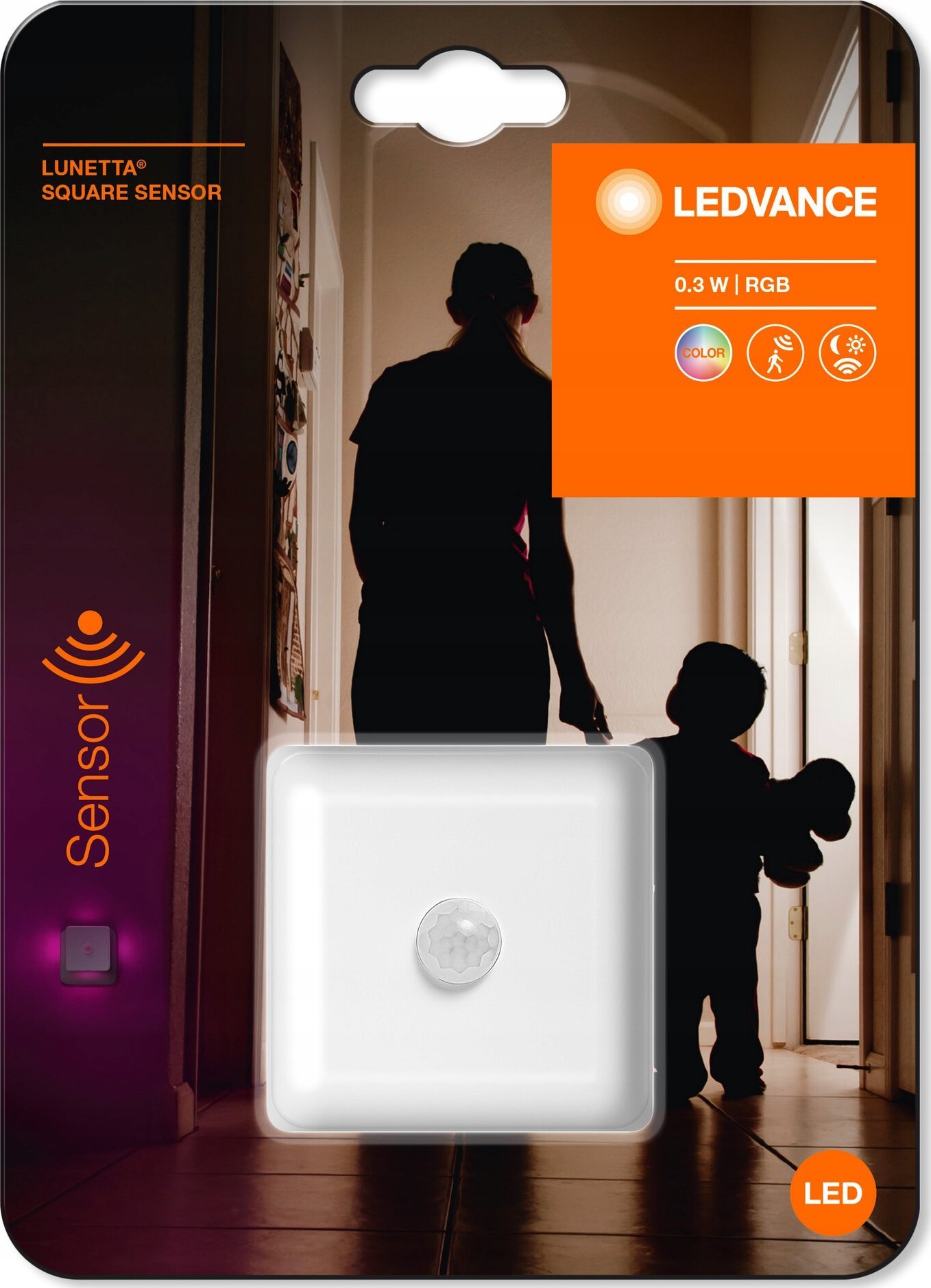 Lampka wtykowa do gniazdka Osram LUMINAIRE LUNETTA SQUARE SENSOR RGB WH