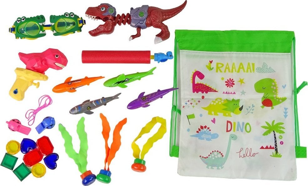 LeanToys Zestaw Zabawek Do Nurkowania Dinozaur