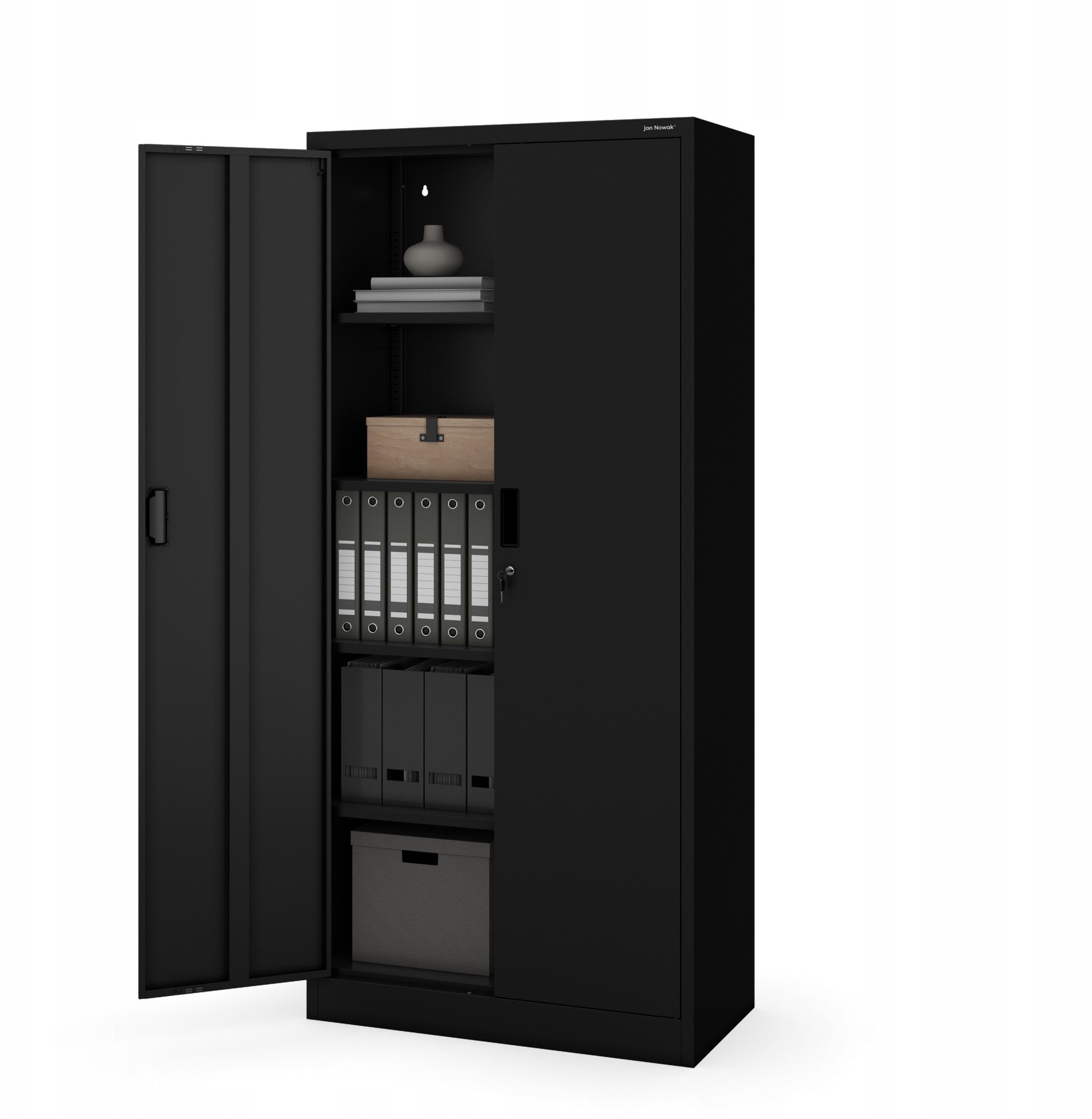 Szafa JAN Compact 1750 x 800 x 400 mm, czarna