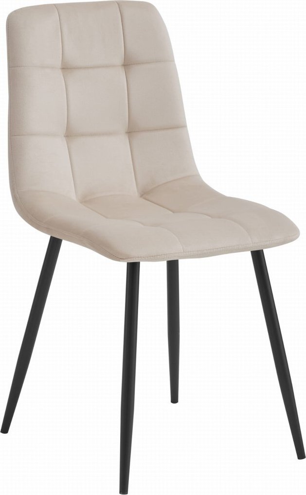 Krzesło KARA - beż aksamit / nogi czarne x 1