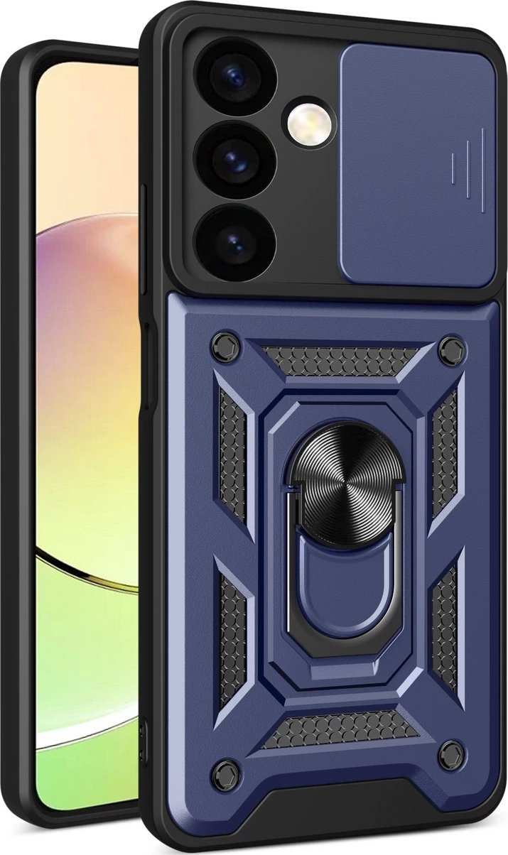 Hurtel Etui z osłoną na aparat do Samsung Galaxy S24+ Hybrid Armor Camshield niebieskie HURTEL