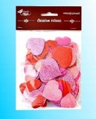 Titanum Serca brokatowe czerwono-różowe 88szt