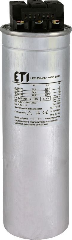 Eti-Polam Kondensator CP LPC 25 kVAr 400V 50HZ (004656754)