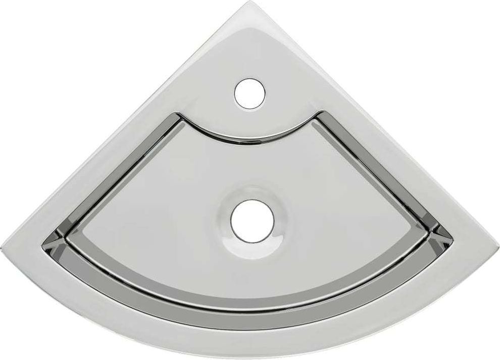 Umywalka vidaXL nablatowa 35cm srebrna