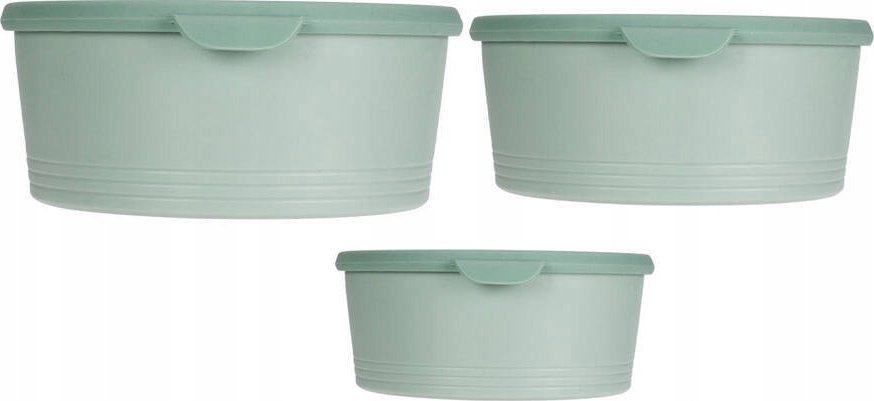 Excellent Houseware Pojemniki na żywność okrągłe z tworzywa sztucznego, 3 sztuki o różnej wielkości