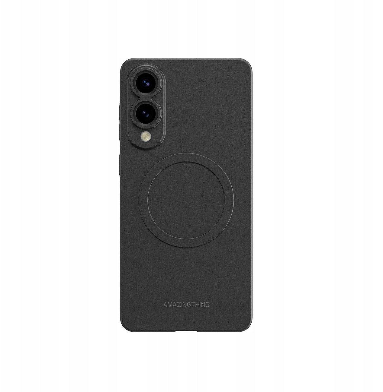 Etui silikonowe AMAZINGTHING Minimal Air Case z pierścieniem magnetycznym do Samsung Galaxy S25 Edge - czarne