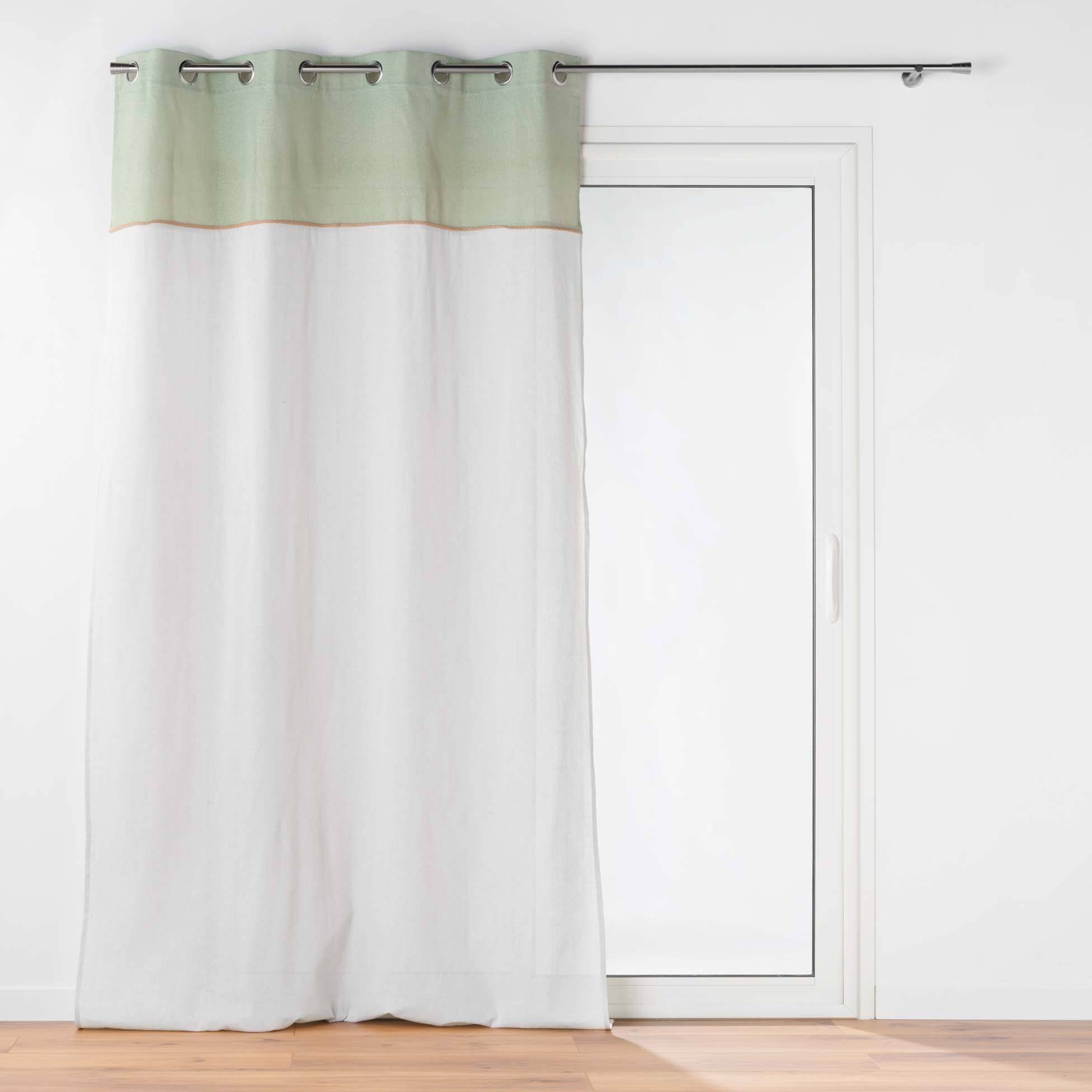 Douceur d`Interieur Zasłona na przelotkach z jutowym dekorem i frędzlami JANARA, 140 x 240 cm