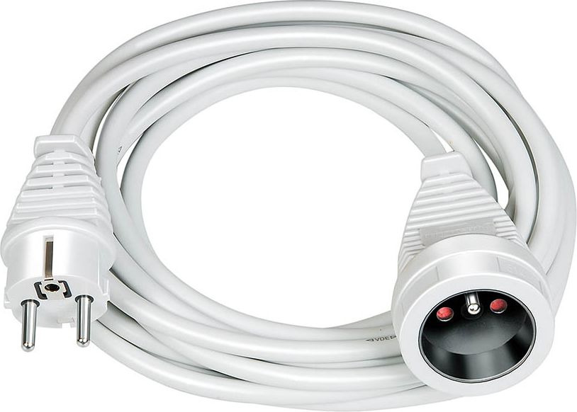 Brennenstuhl Przedłużacz w otulinie z wysokiej jakości tworzywa biały 3m (1168434)