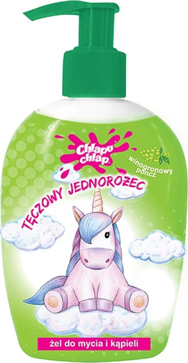 Chlapu Chlap Tęczowy Jednorożec Winogronowy Płyn Do Kąpieli 236ML