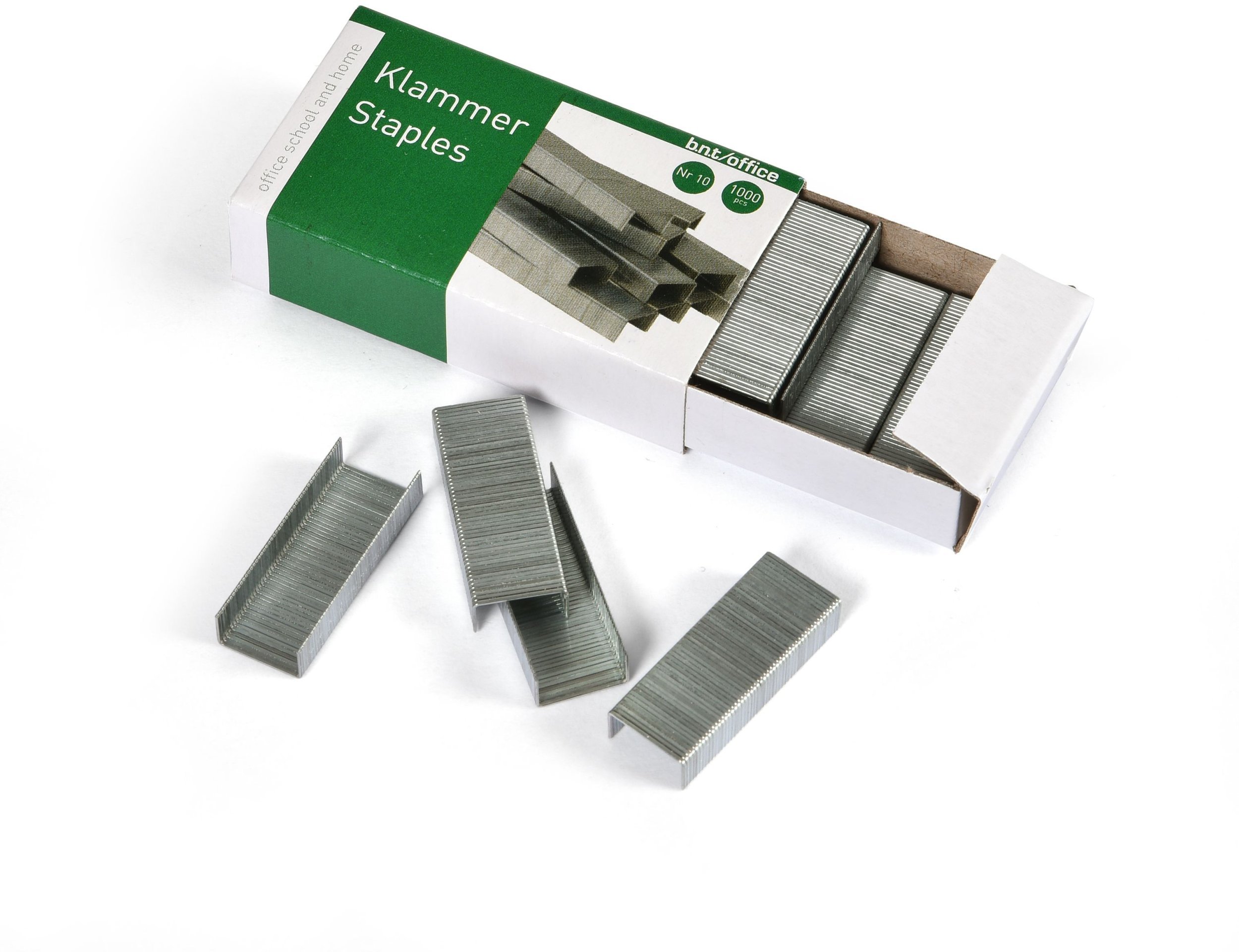 Hæfteklammer bnt/Office nr.10 op t/10ark galvaniserede 1000stk/pak - (1000 x 5 pakker)