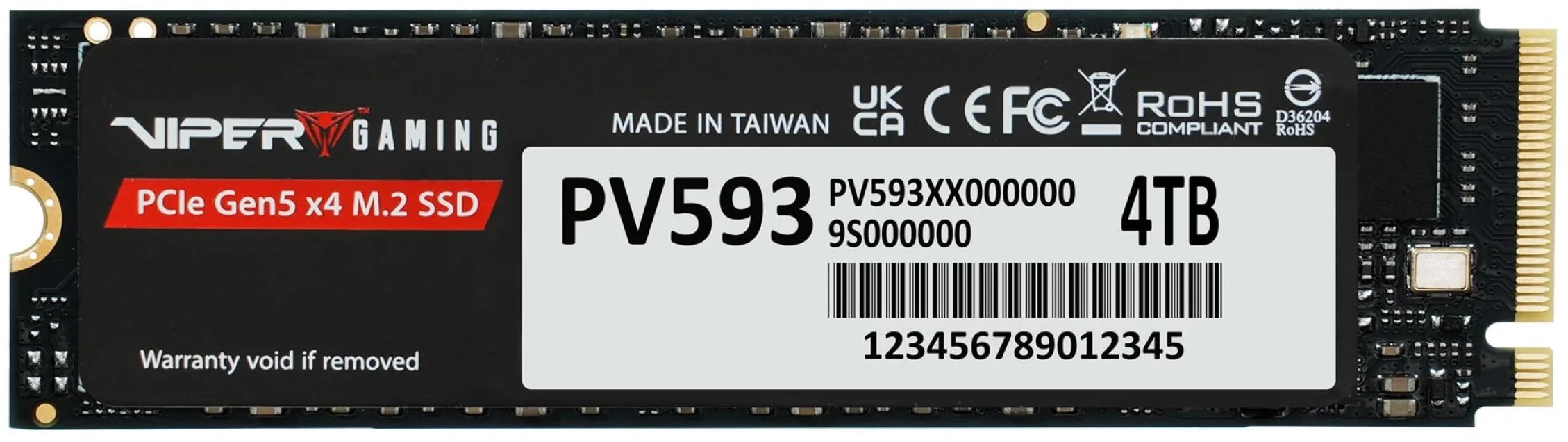 Dysk SSD Patriot Viper PV593 4TB M.2 2280 PCI-E x4 Gen5 NVMe (PV593P4TBM28H)