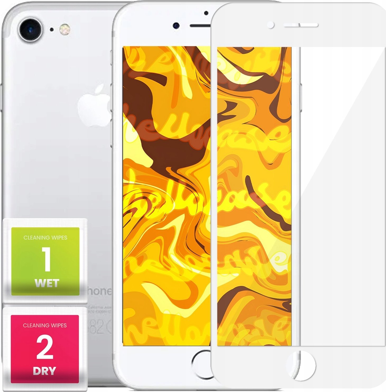 Hello Case SZKŁO HARTOWANE DO APPLE IPHONE 7 / 8 / SE 2020 PEŁNE NA CAŁY EKRAN SZYBKA