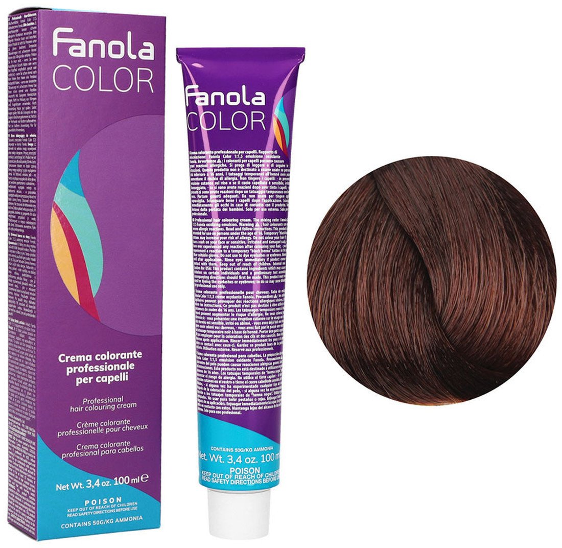 Fanola Color Krem koloryzujący Farba do włosów 100ml Dark Blonde Cop. Golden (6.43)