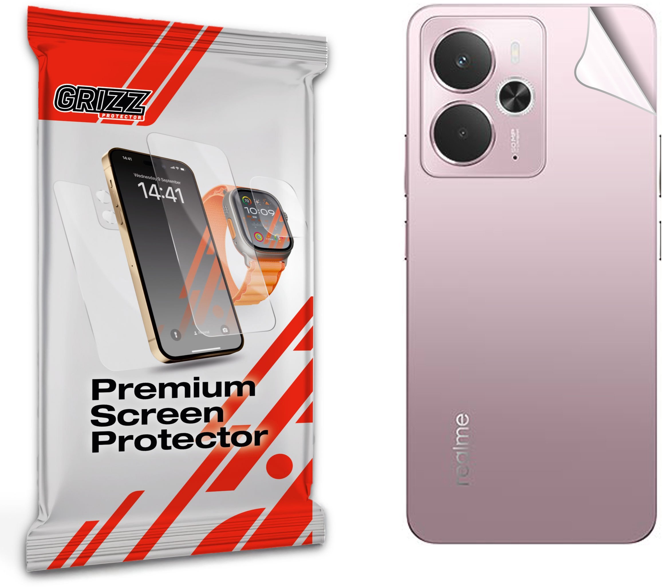 Folia na tył GrizzGlass SatinSkin do Realme 14