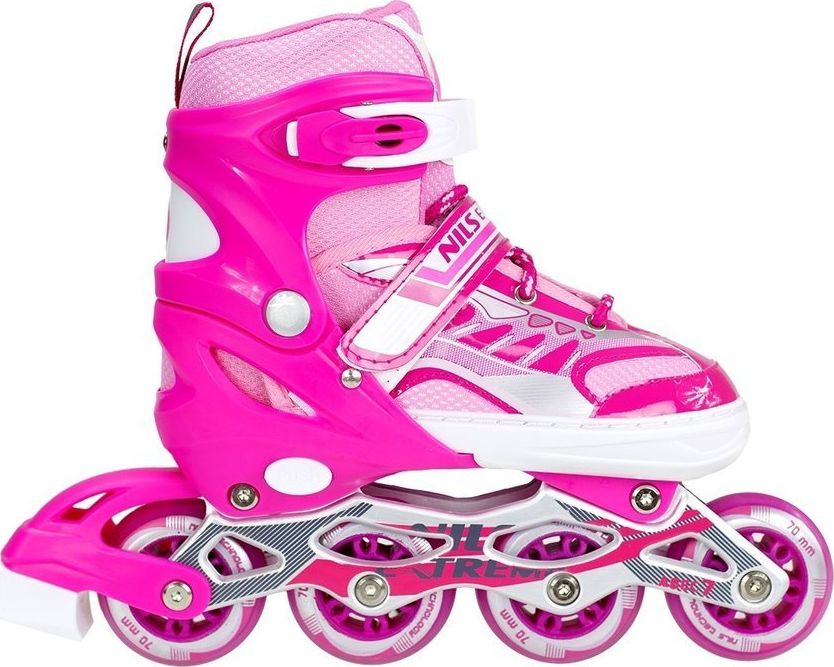 Rolki Nils Extreme NJ1828A rekreacyjne regulowane różowe r. 39-42