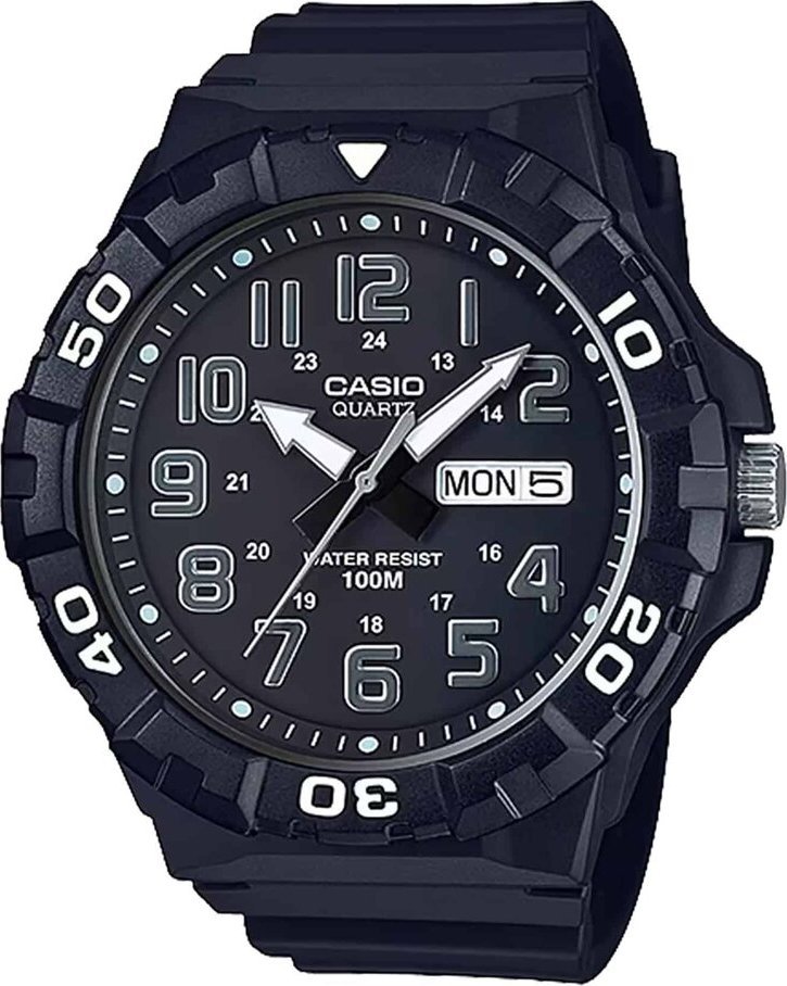 Zegarek Casio Zegarek marki Casio model MRW-210H-1A kolor Czarny. Akcesoria męski. Sezon: Cały rok NoSize
