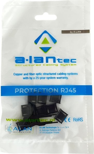 Alantec Blokada gniazda USB przed nieautoryzowanym wpięciem, kolor czarny (opakowanie 10 szt. + klucz) (WT-BU-01)