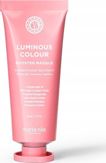 Maria Nila Luminous Colour Ekstrakt z granatu, Hair Treatment Cream Mask, Do odżywiania, 50 ml, Dla kobiet