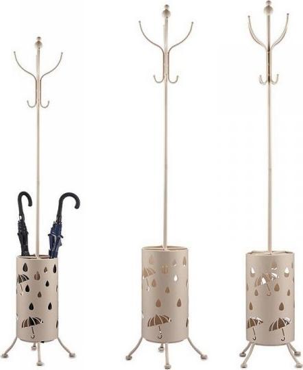 Gift Decor Wieszak na ubrania Stojak na parasole Metal Krem (44 x 185 x 44 cm)