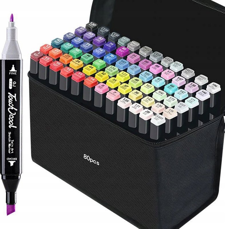 ZESTAW MARKERÓW 80 MDS-80C CZARNE