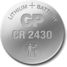 GP Batteries Lithium CR2430, Single-use battery, CR2430, Lithium-Manganese Dioxide (LiMnO2), 3 V, 2 pc(s), Chrome