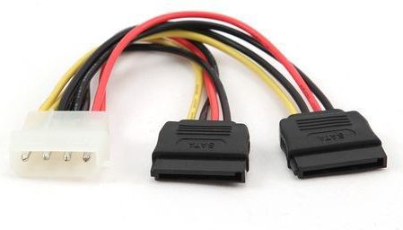 Gembird Molex - SATA x2, 0.3m, Wielokolorowy (CC-SATA-PSY-0.3M)