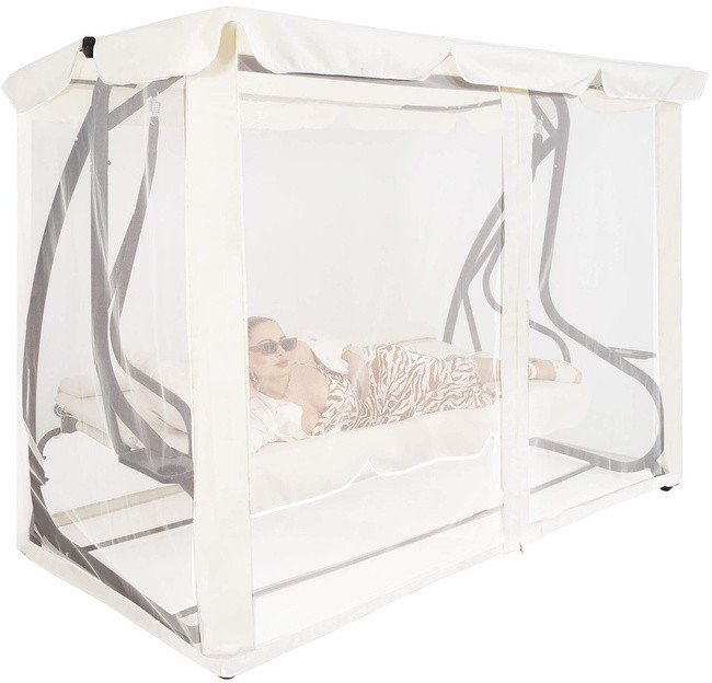 Moskitiera na huśtawkę ogrodową ochronna przeciw komarom uniwersalna ecru UNIWERSALNY