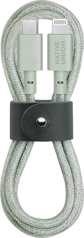 Kabel USB Native Union USB-C - Lightning 1.2 m Zielony (BELT-CL-GRN-2-NP)
