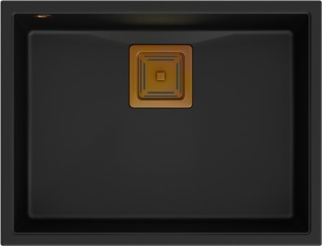 Zlewozmywak Quadron DAVID 50 GraniteQ pure carbon/elementy miedziane