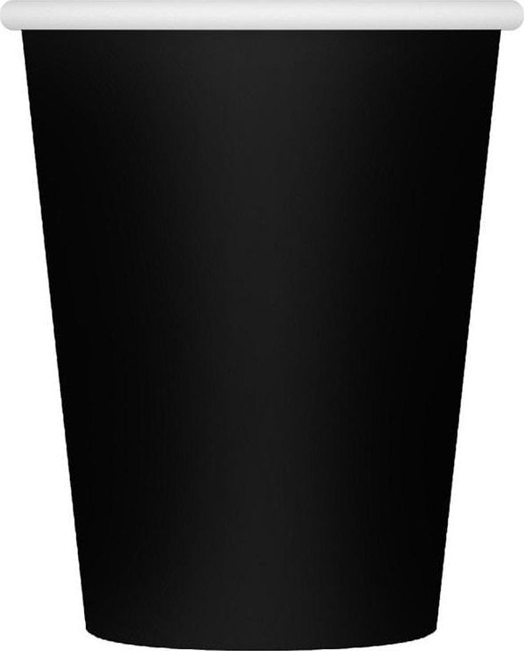 Kubeczki papierowe czarne 250ml 6szt