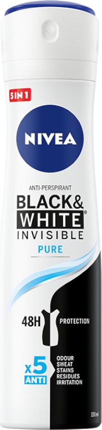 Nivea Dezodorant INVISIBLE PURE spray damski 150ml