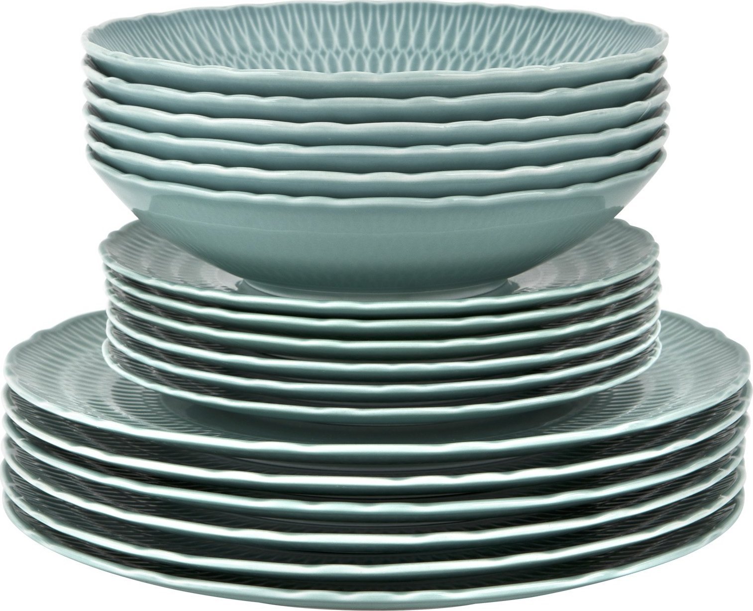 Ćmielów Serwis obiadowy 6/18 Sofia Zielona