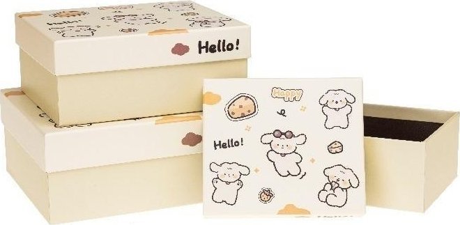 Pudełko prezentowe 3szt miś ROZETTE