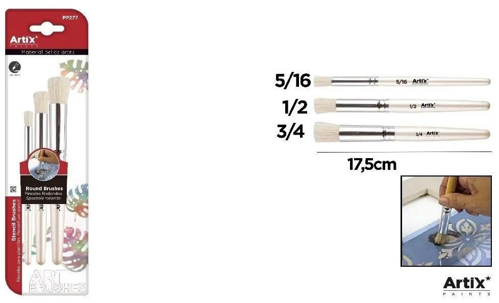 Pędzle do szablonów 3szt