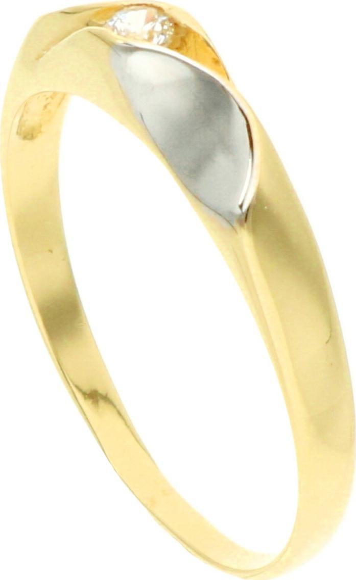 Rosanto Złoty pierścionek z rodowaniem i cyrkonią roz. 18 585 14k