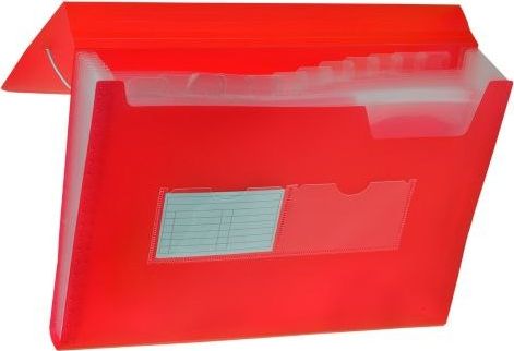 Tetis Teczka harmonijkowa PP TETIS z gumką narożną A4 13 przegród - czerwona Tetis TARGI
