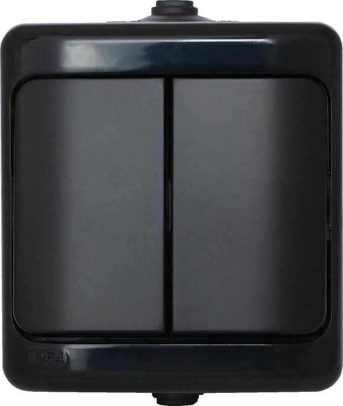 KOS BRYZA Łącznik świecznikowy IP54 16AX 250V czarny 180905