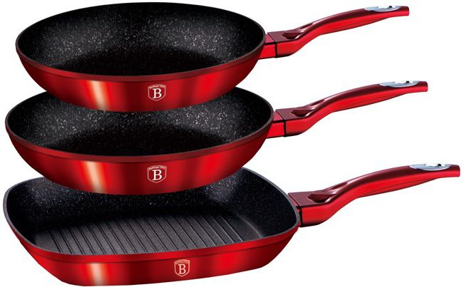 Patelnia Berlinger Haus zestaw Metallic 20 24 28cm 3szt.