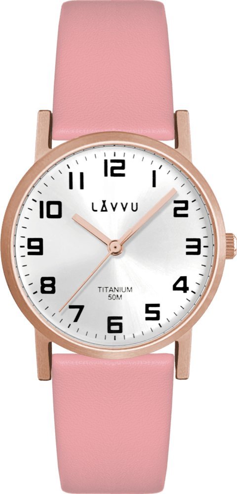 Zegarek Lavvu LAVVU Rose gold damski tytanowy zegarek MANDAL