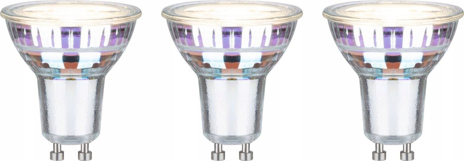 Paulmann Źródło światła LED 3x GU10 ECO LINE* 2.5W 450lm 3000K 230V srebrny / szkło
