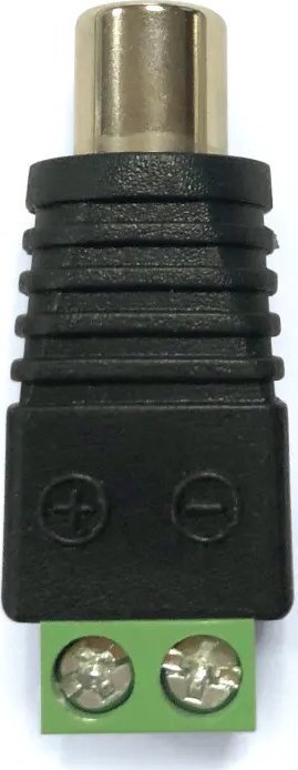 Aigostar Wtyk RCA żeński z szybkozłączem AV czarno-zielony Wtyk RCA żeński z szybkozłączem AV czarno-zielony