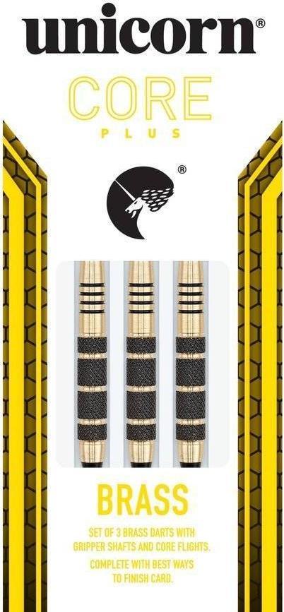 Unicorn Rzutki Unicorn Core Plus Win black-gold brass darts 17g soft tip 04222 Uniwersalny