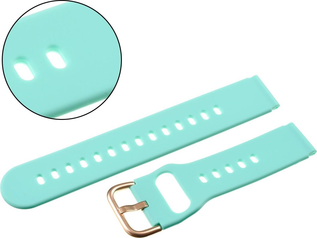 AlleTime Pasek uniwersalny 18 mm silikonowy zielony 2 + teleskopy