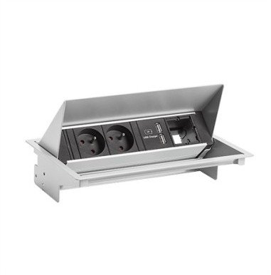 BACHMANN CONEO SET 2xUTE 1xUSB Charger 1xCM 0.2m GST18 białe aluminium