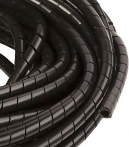 Elettrocanali Wężyk ochronny spiralny PN 3 - 5mm czarny 25m (ECPN03)