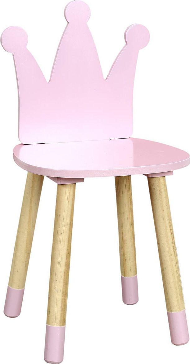 Elior Różowe krzesło dziecięce korona - Nilli