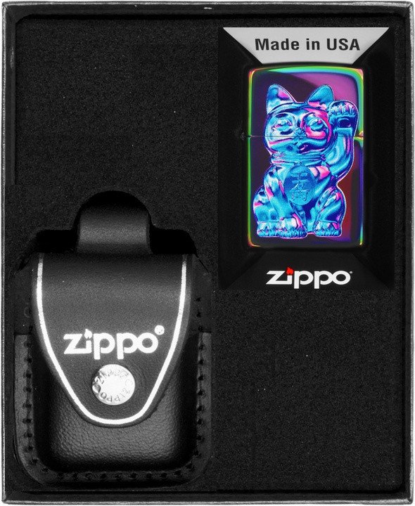 Zestaw ZIPPO Zapalniczka LUCKY CAT DESIGN Prezentowy No3
